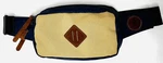 Vintage Maiden Noir Seattle Waist Pack Sling Chest Bag Tan Blue Canvas Nylon Euc. Fixed Price $24.00.
