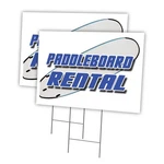 Paddle Board Rental Multi-pack Of Yard Signs & Stake Plastic Coroplast Window. Fixed Price $35.99.